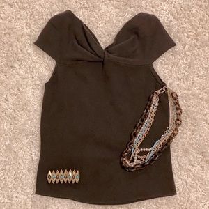 Dana Buchman Chocolate Knit Top